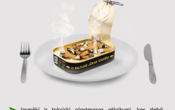 Aicina iedzīvotājus izmest izsmēķus pareizi, kā arī atgādina par to kaitīgo ietekmi uz vidi
