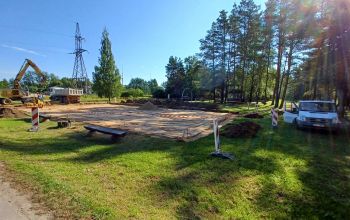 Strītbola laukuma izbūves darbi Mežaparka ielā 5