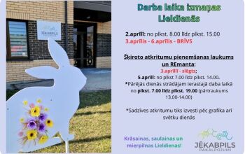 #JēkabpilsPakalpojumi #Lieldienas #DarbaLaiks #AtkritumuApsaimniekošana #Jēkabpils