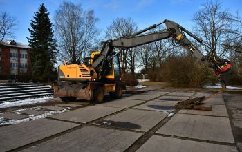 Uzsākta Oskara Kalpaka laukuma pārbūve