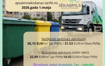 #JekabbpilsPaklpojumi #atkritumi  #šķirošana #vide #tarifi