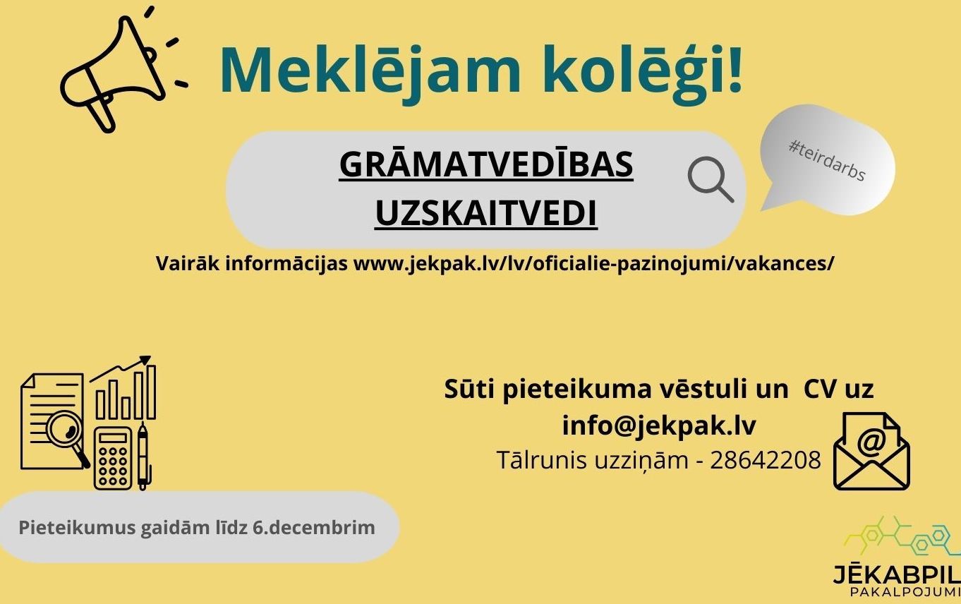 #teirdarbs #darbsjekabpils #gramatvedibasuzskaitvedis #vakance