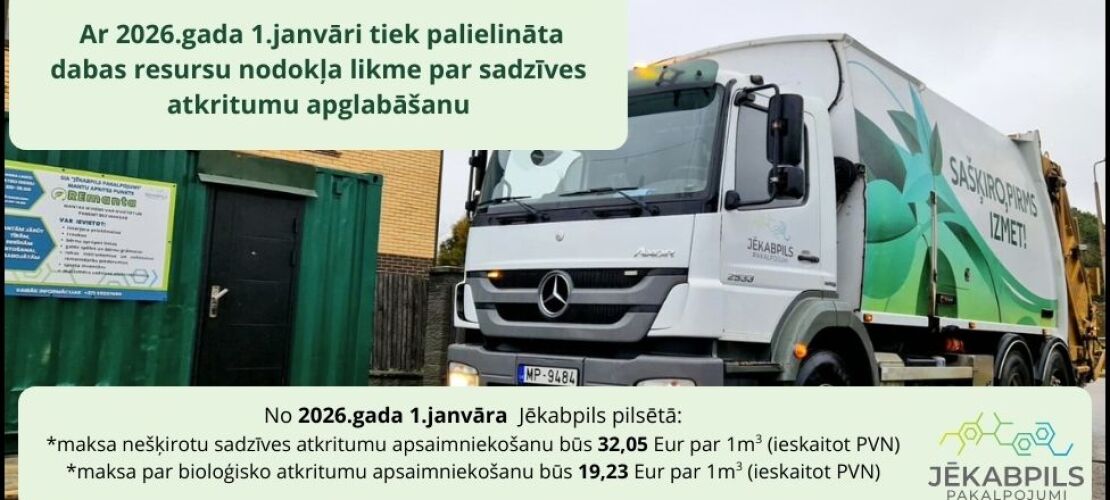 Dabas resursa nodokļa izmaiņas no 01.01.2026.