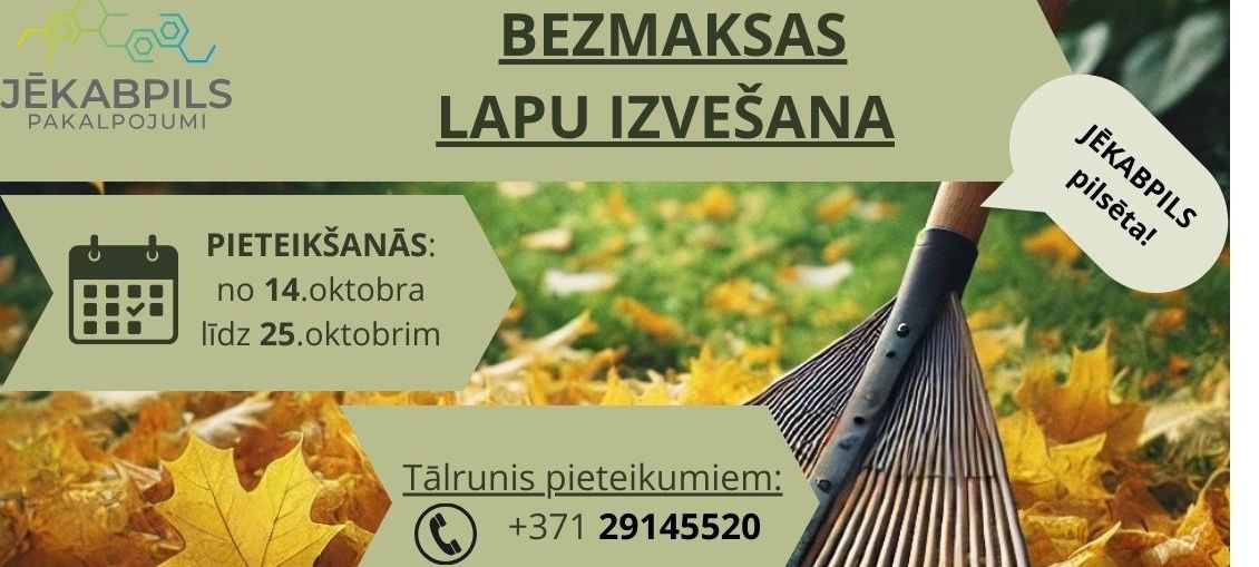 Bezmaksas lapu izvešana Jēkabpils pilsētā