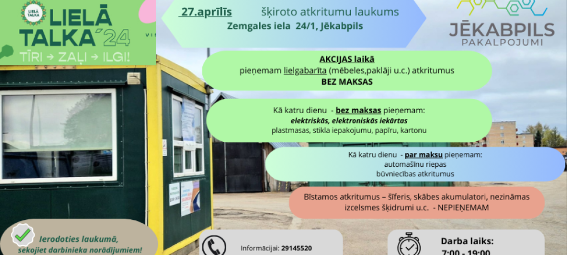 Lielā Talka 27.aprīlī!